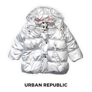 URBAN REPUBLIC | Silver | IRIDESCENT PUFFER JACKET